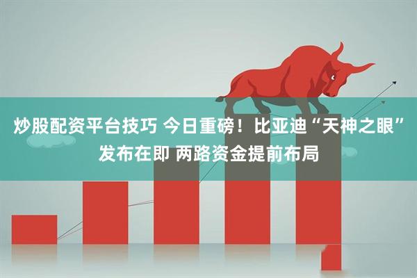 炒股配资平台技巧 今日重磅！比亚迪“天神之眼”发布在即 两路资金提前布局